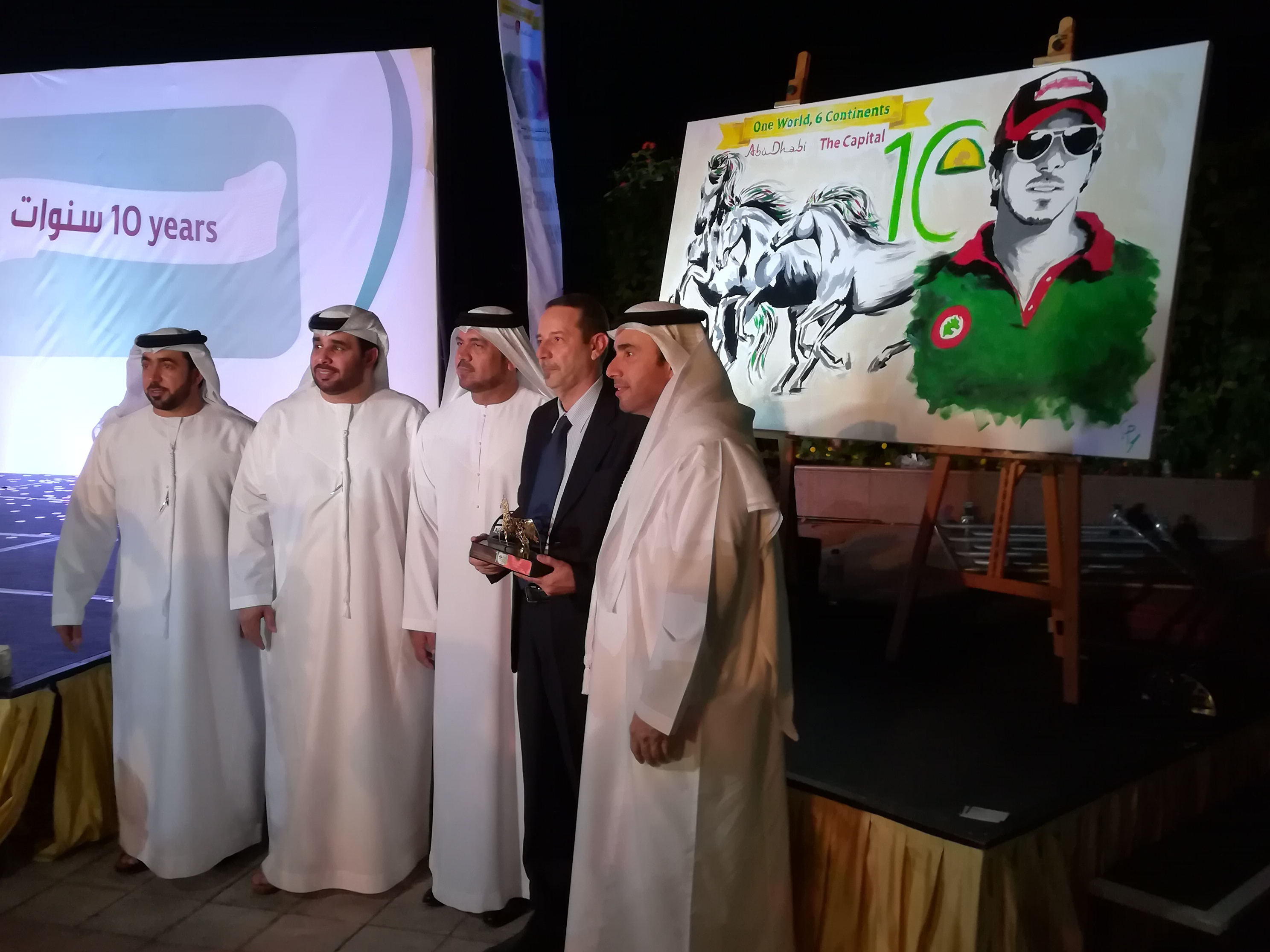 Sheikh Mansoor horse riding festival live painting, Abu Dhabi, 2017